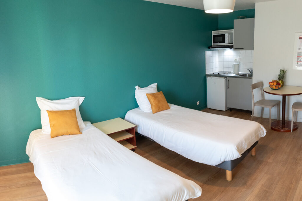 Appart'Hôtel Brest Pasteur - lits simples