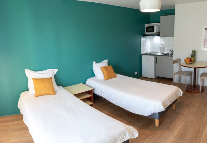 Appart'Hôtel Brest Pasteur - lits simples