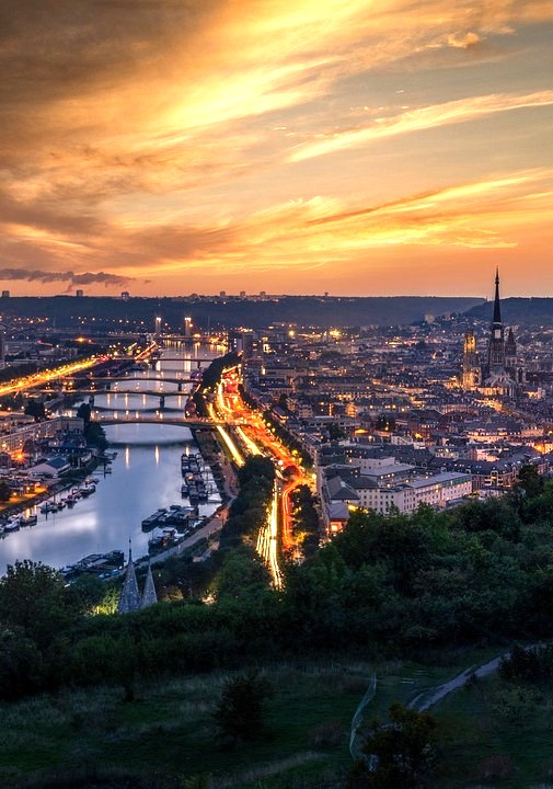 Vue Rouen et la Seine
