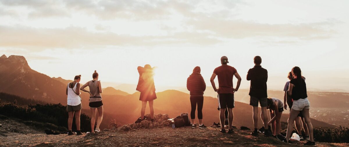 Photo d'un groupe en randonnée