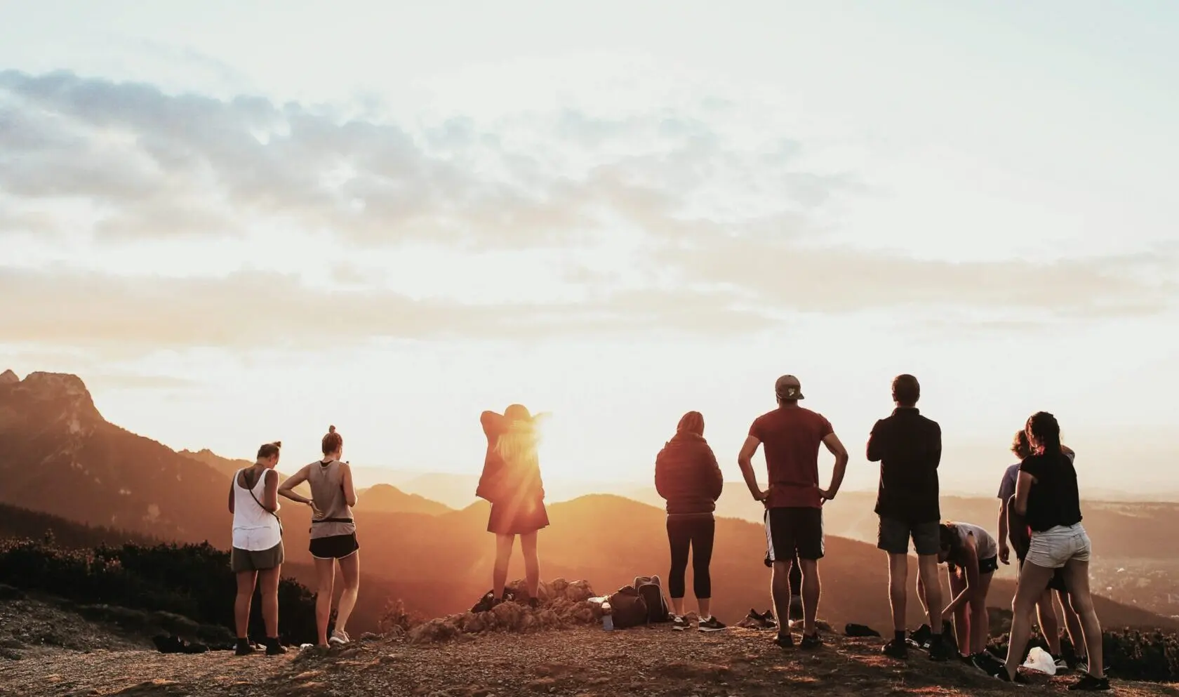 Photo d'un groupe en randonnée